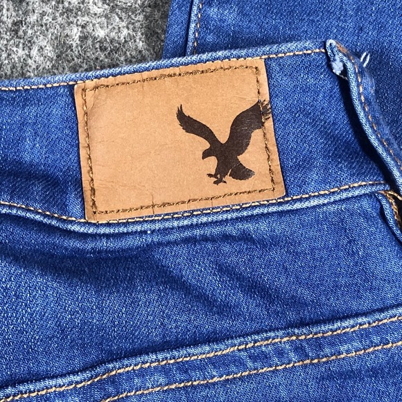 American Eagle Jeans Womens 00 Blue High Rise Jegging Super Super Stretch Skinny - Picture 12 of 16